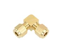 Brass Compression Tube Connector 6mm OD 90 Degree Elbow Pipe Adapter for Garden Water Irrigation System 2pcs