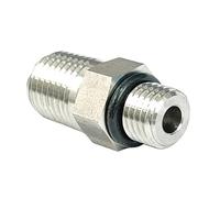 Brass Compression Tube Pipe Fitting, 316 Stainless Steel Male NPT to SAE Thread, Hex Nipple Connector 3000psig 20MPa 1PC(1/2 inch)