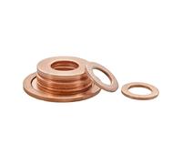 Brass Copper Sealing Boat Washer Flat Gasket Ring Sump Oil Seal 1mm(M11x16x1 20Pcs)