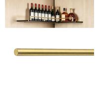 Brass Corner Shelf Guardrail, L/U Shaped Tipping Rails, Polished Metal Edge, 39in Decorative Shelf Edge to Prevent Items from Falling, Stylish Home Organization