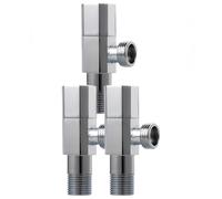 Brass Corner Stop Valves 2Pcs Bathroom Hot and Cold Water Heater G1/2 Angle Valve Water Heater Toilet Switch Household 3 Pieces