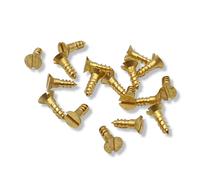 Brass Countersunk Wood Screws DIN 97 Slotted, Blank Finish