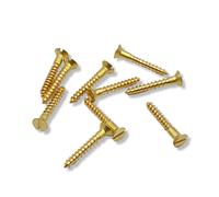Brass Countersunk Wood Screws DIN 97 Slotted, Blank Finish