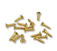 Brass Countersunk Wood Screws DIN 97 Slotted, Blank Finish