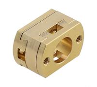 Brass Coupling for 3D Printer Parts, T8 Screw Hot Bed Connector with Anti-Backlash Design, Precision Z-Axis Component for Smooth Layering and Low Noise