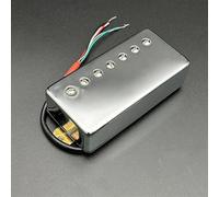 Brass Cover Humbucker Slotted Screw 8.5K/14K Coil Splitting Pickup For LP 7-String Electric Guitar Gold(Neck B)