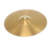 Brass Crash Ride Cymbal Percussion Instrument for Drum Set 10 Inch Golden Hi-Hat Cymbal with Strong Resistance to Hit for Beginners and Students