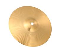Brass Crash Ride for Drum Kit 8 Inch Hi Hat Cymbal | Golden Traditional Finish, Impact Resistant Brass Build, One Piece Included, for Home Studio Practice and Skill Development