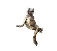 Brass Creative Frog Wardrobe Handle Vintage Dressing Cabinet Door Handle Creative Brass Classic Handle Drawer Knob(A)