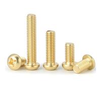 Brass Cross Machine Screws - Round Head Thread Bolts for Electronics & Furniture (M2, M3, M4, M5, M6, M8)(35mm,M3 (30pcs))