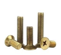 Brass Cross Recessed Countersunk Head Screw M2 M3 M4 Flat Head Machine Screws Bolts 40Mm M5-5pcs