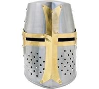 Brass Crusader Helmet Halloween Costumes for adults Templar Crusader Knight Helmet