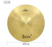 Brass Cymbals for Drum Percussion Set, 8 10 12 14 16 Inch Splash Crash Hi-Hat Cymbal, Golden Tone with Shiny Luster, Compatible with Most(16IN)