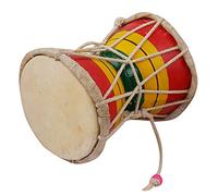 Brass Damroo Damru drum lord Shiva drum holy pooja item Hinduism with goat skin leather 5 inch