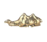 Brass Desert Camel Model Sculpture Figurines,Metal Realistic Animal Statue Crafts Collection Desktop Ornament Home Sand Table Bonsai Decor Accessories Study Paperweight,