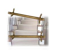 Brass Detive Staase Carpet Rods - Oval Finial Runner Rods Secure Rug Fasteners for Long StairsHome Decor Accessory (1pc 76cm/30in)