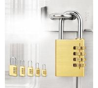 Brass Digital Combination Padlock with 4 Digit Code for Gym Lockers, Tool Boxes and Travel Luggage (3 Digit 28MM)