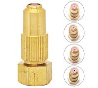 Brass Direct Spray Nozzle for Garden Irrigation, Agricultural Watering & Car Washing - Adjustable Stream/Trumpet Shape, 4 Sizes (0.8/1.0/1.2/1.5 mm), Yellow(1.5 Hole)