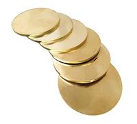 Brass Disc,H62 Brass Disc Dia 30mm 35mm 50mm 60mm 100mm Thickness 1mm 1.5mm Brass Gasket Pure Copper Round Plate Brass Parts Cutting, 1pcs (Size : 1.5mmx25mm)(1.0mmx50mm)