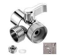 Brass Diverter Valve, 3 Way Sink Faucet Splitte, G1/2" Shower Tap Splitter, Sink Faucet Adapter Connector, Chrome Mixer Bath Tap, M22 to M24 Adapter Replacement Part for Kitchen Sink Bathroom