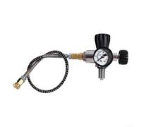 Brass Diving Valve Gauge Kit for 400 Bar Max Pressure Brass Diving | Solid brass and iron build, 18mm thread fit, 7/8 inch compatibility, for durable for frequent workshop use(black-M18)