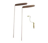 Brass Divining Rod Kit with Natural Walnut Handles and Solid Brass Karnak Pendulum for Water Dowsing Mineral Seeking Lost Item Detection - 99.9 Copper 12.6 L