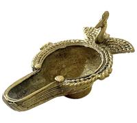 Brass Diya Deepam Display Article Pital Diva Traditional Indian Art Piece Decoration Accessory Article for Home Living room Décor and Gifting (Peacock Diya)