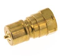 Brass DN 10 Hydraulic Coupling Plug 3/8 inch Female NPT Threads ISO 7241-1 B D 19.1mm