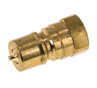 Brass DN 10 Hydraulic Coupling Plug G 3/8 inch Female Threads ISO 7241-1 B D 19.1mm
