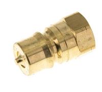 Brass DN 12.5 Hydraulic Coupling Plug 1/2 inch Female NPT Threads ISO 7241-1 B D 23.5mm