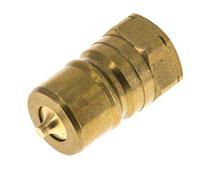 Brass DN 20 Hydraulic Coupling Plug 3/4 inch Female NPT Threads ISO 7241-1 B D 31.4mm