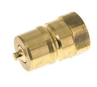 Brass DN 25 Hydraulic Coupling Plug 1 inch Female NPT Threads ISO 7241-1 B D 37.8mm