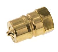 Brass DN 25 Hydraulic Coupling Plug G 1 inch Female Threads ISO 7241-1 B D 37.8mm