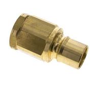 Brass DN 40 Hydraulic Coupling Plug 1 1/2 inch Female NPT Threads ISO 7241-1 B D 44.5mm