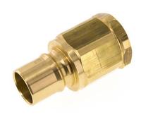 Brass DN 40 Hydraulic Coupling Plug G 1 1/2 inch Female Threads ISO 7241-1 B D 44.5mm