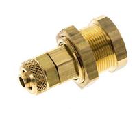 Brass DN 5 Air Coupling Socket 6x8 mm Union Nut Bulkhead Pull-Off