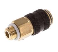 Brass DN 5 Black Air Coupling Socket G 1/8 inch Male