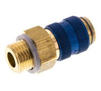 Brass DN 5 Blue Air Coupling Socket G 1/4 inch Male