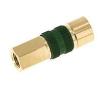 Brass DN 5 Green-Coded Air Coupling Socket G 1/8 inch Female