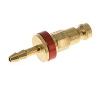 Brass DN 5 Red-Coded Air Coupling Plug 4 mm Hose Pillar
