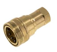 Brass DN 50 Hydraulic Coupling Socket G 2 inch Female Threads ISO 7241-1 B D 63.2mm