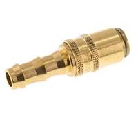 Brass DN 6 Mold Coupling Socket 9.5 mm Hose Pillar Double Shut-Off