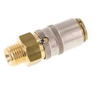 Brass DN 6 Mold Coupling Socket G 1/4 inch Male Threads Unlocking Protection