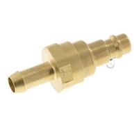 Brass DN 7.2 (Euro) Air Coupling Plug 9 mm Hose Pillar with Check Valve