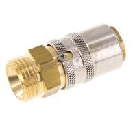 Brass DN 9 Mold Coupling Socket G 1/2 inch Male Threads Unlocking Protection