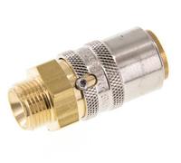 Brass DN 9 Mold Coupling Socket G 3/8 inch Male Threads Unlocking Protection