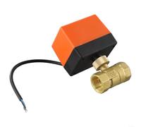 Brass DN20 Motorized Ball Valve 6N Two Way with 3 Wire 2 Control Electric Valve Suitable for Heating, Air Conditioning, Solar and Underfloor Heating Systems