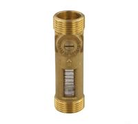Brass DN25 Flow Visual Adjustment Ball Valve for HVAC Systems with Double Threaded Connections and Pressure Relief Safety Feature (8-30L/m)