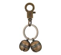 Brass Dog Bells For Collar - Vintage Pet Tracking Bells With Keychain Accessories | Extra Loud Bear Bell For Outdoor Cats & Small Dogs | Durable Anti-Lost Training Pendant With Secure Clasp