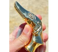 Brass Dog Head Shaped Brass Walking Stick Handle